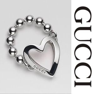 ❌️SOLD❌️Gucci Sterling Silver Open Heart Ring